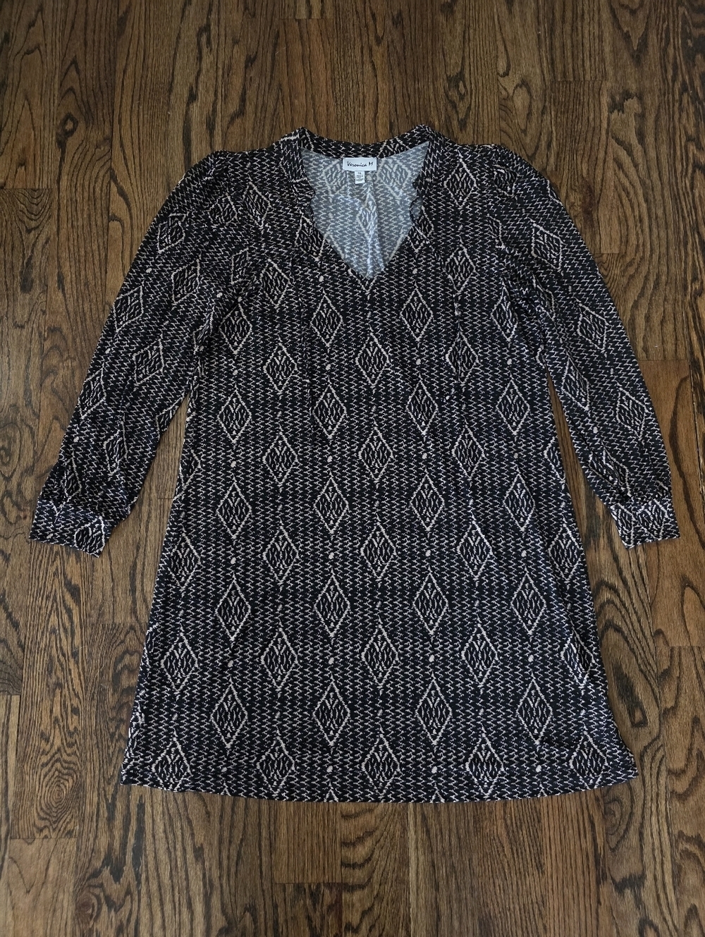Veronica M Geometric Flowy Relaxed Shift Dress Size XL